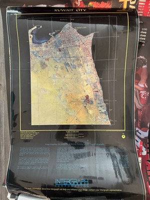 KUWAIT CITY Map poster