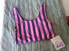 BNWT girls ladies dance fitness outfit cropped top free size purple pink