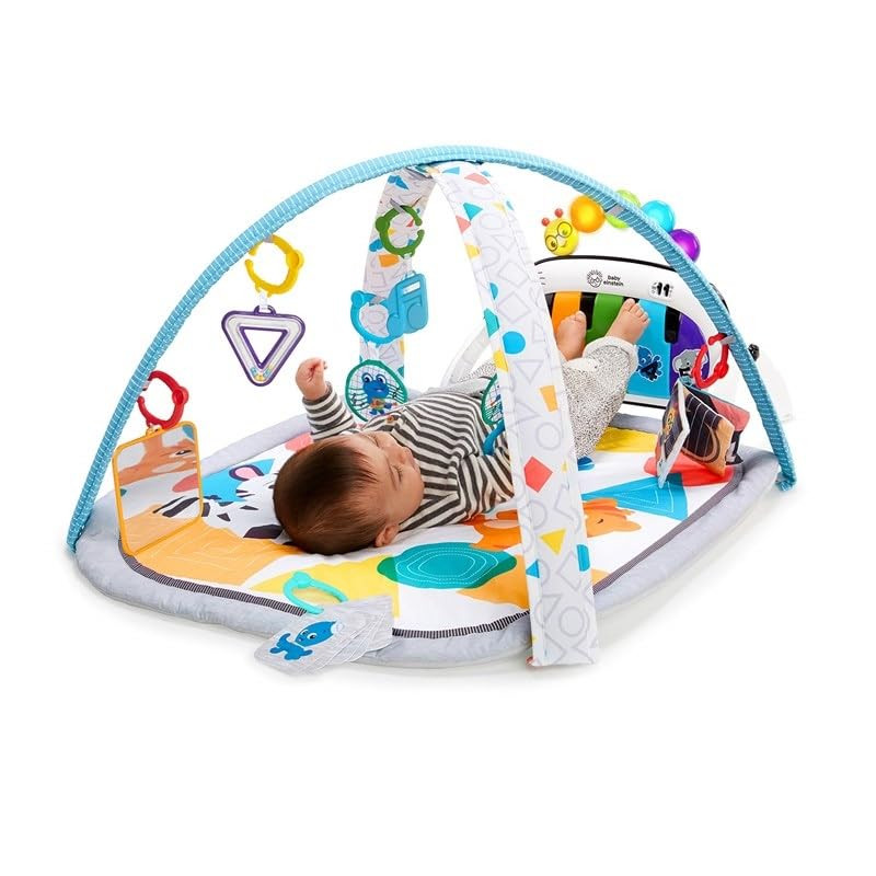 4-In-1 Kickin' Tunes Music and Language Play Gym and Piano Tummy Time Activity M