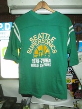 1978-1978 Seattle Supersonics Vtg 70s NBA WORLD CHAMPIONS T Shirt jersey S/Med