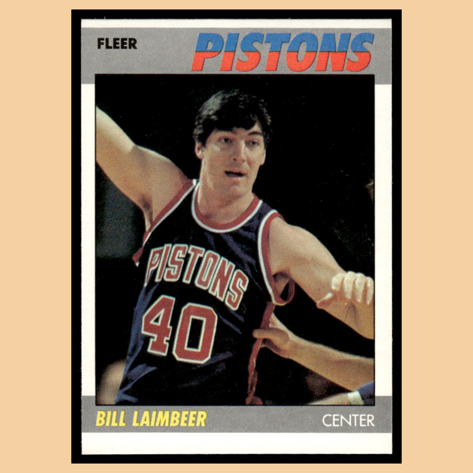 Bill Laimbeer #61 1987 Fleer Detroit Pistons Basketball Card NBA NM