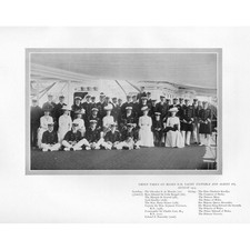 HM Yacht Victoria & Albert III Royalty & Nobility on Board - Vintage Print 1932