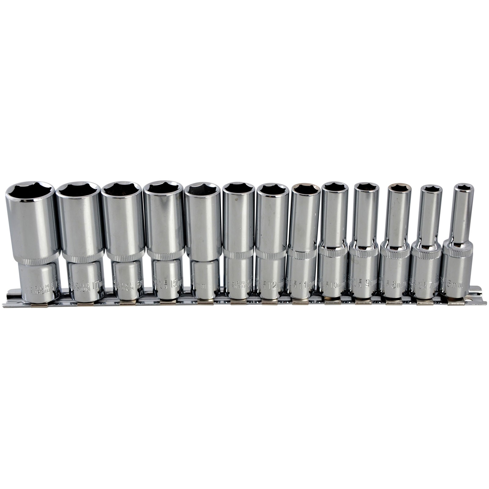 BlueSpot Tools Deep Socket Set of 13 Metric 3/8in Square Drive