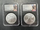 Lot of (2) One Oz. 2025 (W) $1 U.S. Silver Eagle "Early Releases" NGC MS70 L#J54