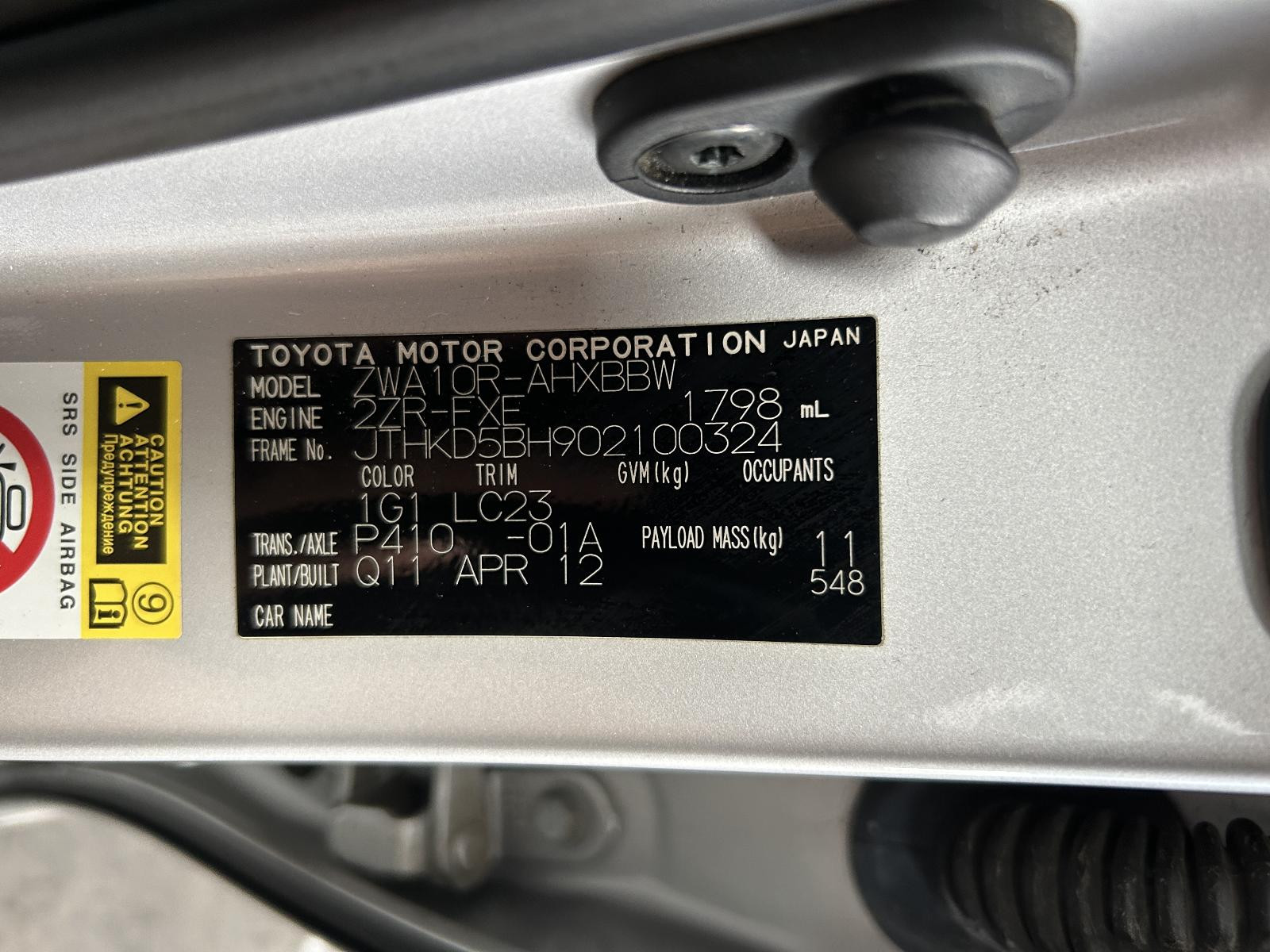 Lexus CT200H Right Dash Vent ZWA10 03/2011-10/2022 - thumbnail 9