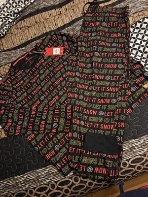 Ladies Threadbare Christmas Pyjama set Size 12 - 100% Cotton Red & multi BNWT