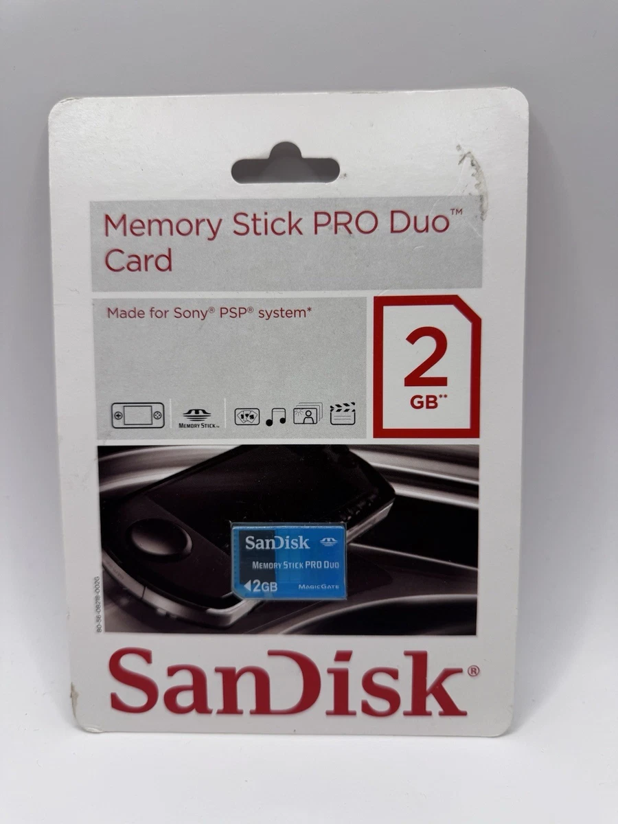SanDisk 2GB Memory Stick Pro Duo MagicGate, Scheda Di Memoria Rosso Trasparente