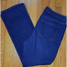 Old Navy Kicker Boot Cut Mid Rise Dark Wash Jeans Women Size 14 minimalistic