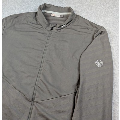 Kjus Mens David Midlayer Jacket Grey Full Zip Golf Mock Neck MG25-H01 2XL 56