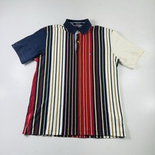 Tommy Hilfiger Vintage Polo Shirt Colorblock Striped Y2K Men  s Size Large