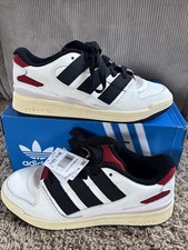 adidas mens Forum2000 JI3277 Shoes Off White / Core Black / Red Size 9.5
