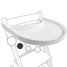 High Chair Tray for Stokke Tripp Trapp White No Baby Set Needed Suction Surface