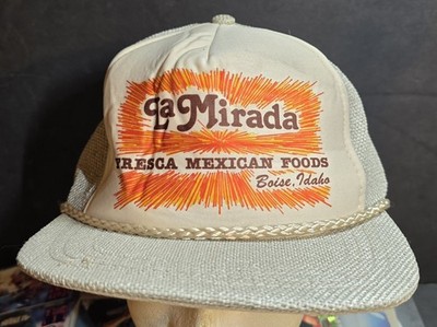 Vintage 1980s La Mirada Fresca Boise Idaho Rope Trucker Hat Taiwan