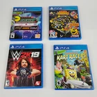 Sony PlayStation 4 Games Lot SpongeBob Pac-Man Wrestling Bundle PS4 Lot Of 4