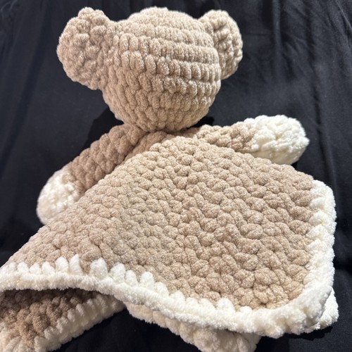 NEW puppy Hand Crocheted Baby Security Cuddle Lovey Blanket Plush - Bild 6 von 7