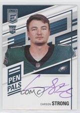 2022 Panini Donruss Elite Pen Pals Purple Ink Carson Strong #PP-CS Auto 3c2