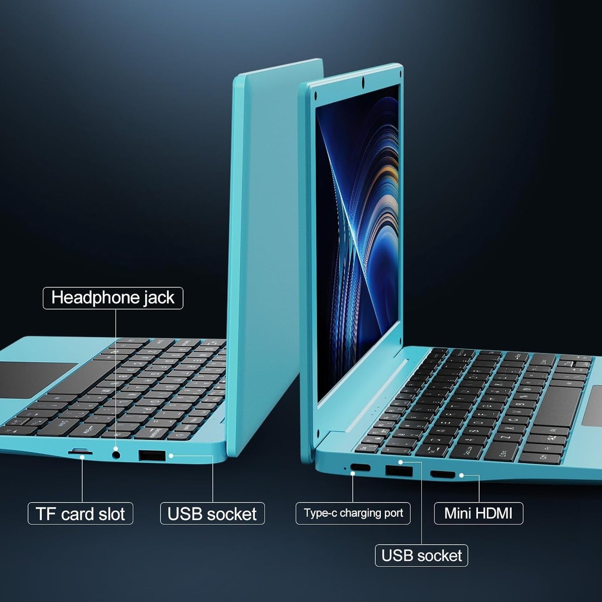 Buy Laptop Computer 10.1'' Quad Core Android 12.0 Mini Netbook for
