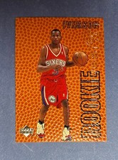 1996-97 Upper Deck Rookie Exclusives #R1 Allen Iverson Rookie Card RC HOF 76ers. rookie card picture