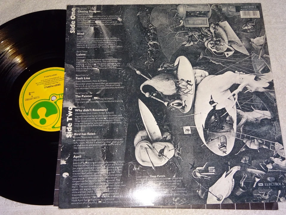 LP: Deep Purple - Deep Purple, 1969, Re-Issue 80er, 1,- - Bild 2 von 2