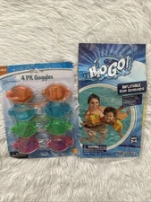 H20 GO! Inflatable Pineapple Swim Armbands ages 3-6 years 4 Pack Child Goggles