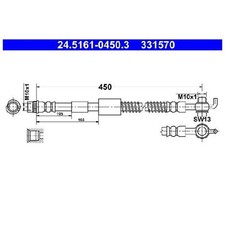Bremsschlauch 24142091 vorne links für DS 4-DS NX