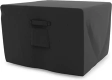 600D Heavy Duty Square Fire Pit Cover 32" – Waterproof Windproof Black