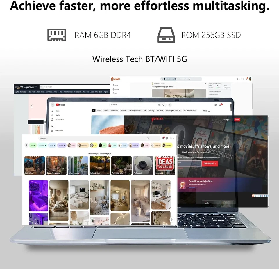 Windows 11 Laptop Computer 14.1 Inch Laptop Notebook PC Portable Traditional Lap - Image 2 of 4