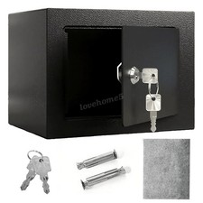 Safe Box Key Wall Mounted Steel Home Office Security for Cash Jewelry Valuables