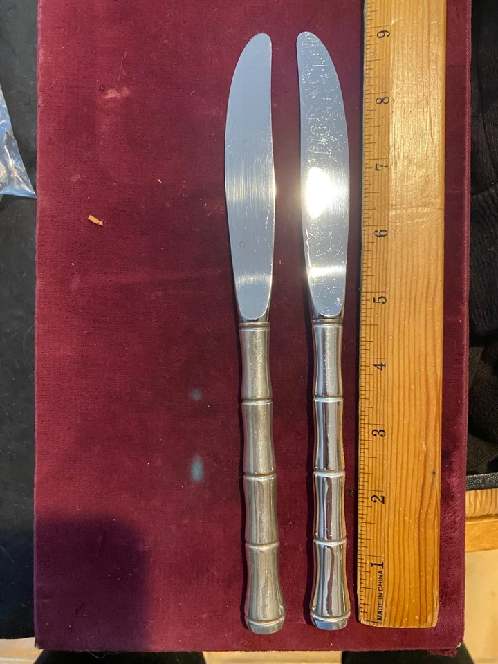 1 cuchillo regular de plata de ley Mandarin by Towle 9 1/8" cubiertos vintage 4 av. Foto 2 de 2