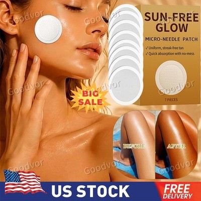 Sun Free Glow Microneedle Tanning Patches,Sunless Body Face Bronzing Sticke