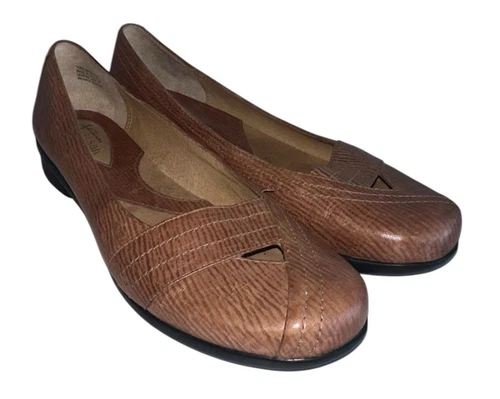 CLARKS Ballerine Clark’s Artisan Collection donna pelle marrone taglia 8 ritagliate comode