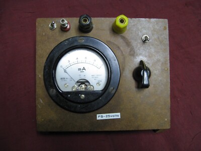 Vintage Watanabe M0-25 0-1 Ma Meter CB Ham Project parts