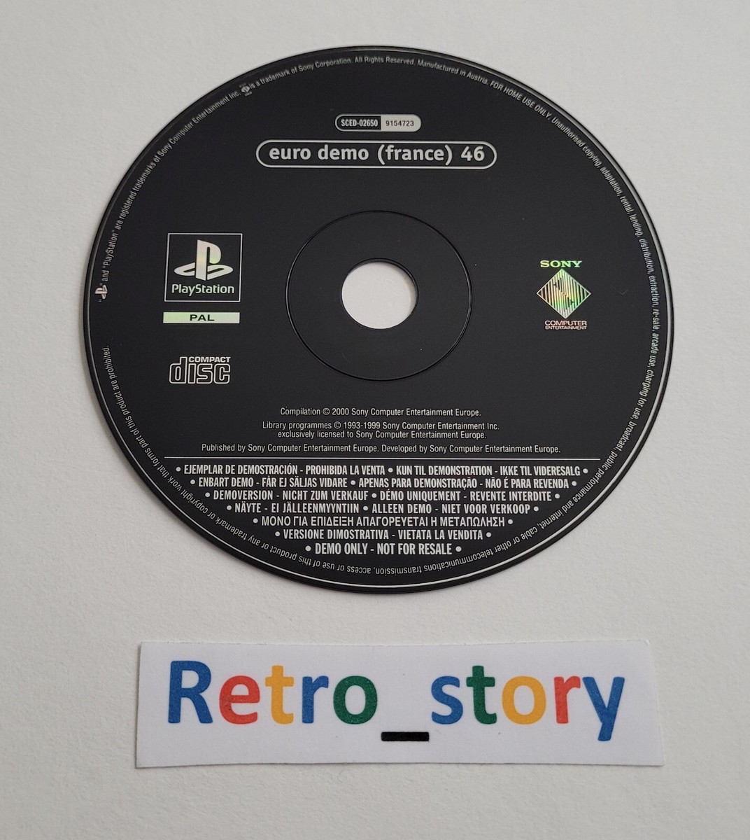 Démo Euro 46 Pour PS1 - Inclut Formula One, Driver 2... Bon état, PAL