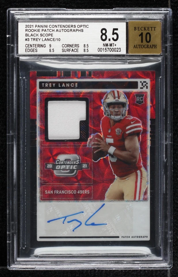 2021 Panini Contenders Optic Trey Lance #RPA-TRL