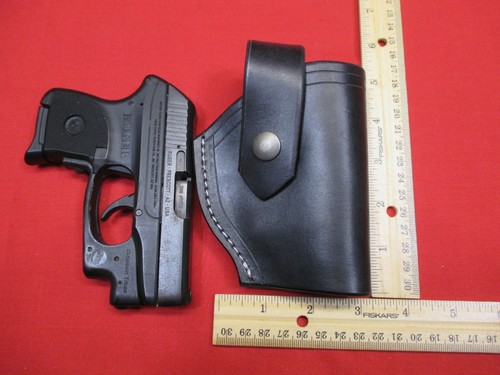 Leather Holster for Ruger .380 LCP & LCP II, MAX380 w or wo Crimson Trace Laser, - Picture 9 of 12