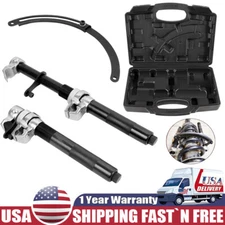 Coil Spring Compressor Tool Automotive with Safety Jaws and Holder for Car Truck