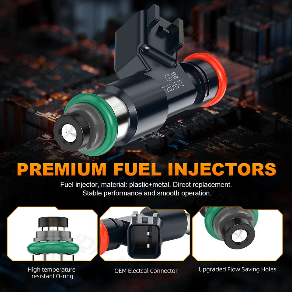 Apto para Chevrolet Tahoe 2008-2009 6,0 L alta calidad 8X inyectores de combustible 12594512 Foto 4 de 4