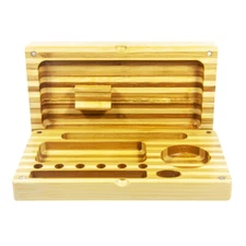 2 Part Ever Tech Backflip Rolling Tray - Bamboo Magnetic Stripped