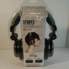 iHip Designer Stripes Headphones! Brand New In Plastic!