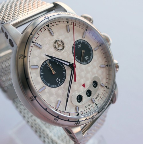 Mercedes Benz Classic Silver Arrow Car Accessory Swiss Made Chronograph Watch - Picture 11 of 23