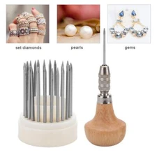 Metal Beading Grain Jewelry Tools Set Diamond Stone Beads Setting Graver 1 Set