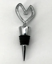 Stainless Steel Modern Metal Bottle Wine Liquor Stopper Valentine Heart Shaped