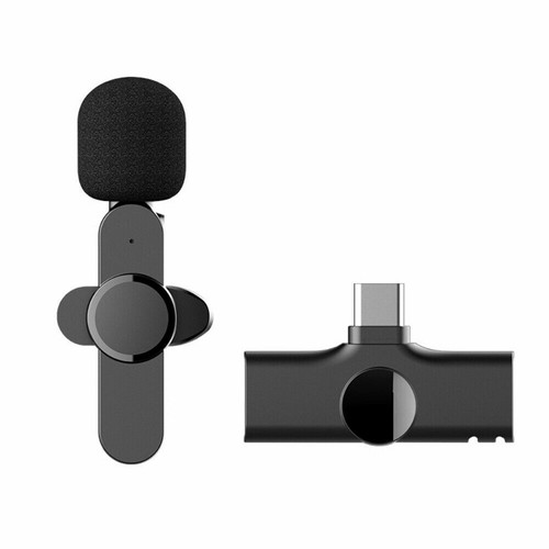 NUEVO micrófono inalámbrico Lavalier micrófono para teléfono Android iPhone ipad Vlog US - Imagen 13 de 16