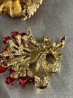 Brooches Pins Roses Various Shapes Rose Theme Vintage Lot  Enamel Metal Cameo — photo 9