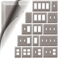 Antique Nickel Switch Plate - Duplex Toggle Decora GFI Century Wallplate Covers