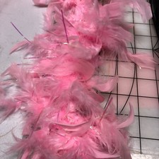 Feather Boa Pink with Clear Accents 6ft