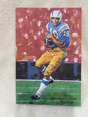 LANCE ALWORTH CHARGERS GOAL LINE ART SERIES 1 UNSIGNED ARKANSAS