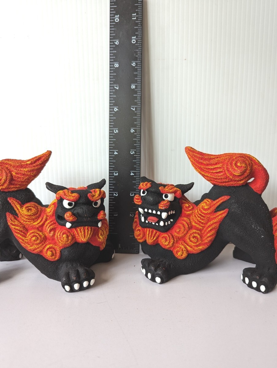Shisa Foo Dogs Japanese Guardian Lion Okinawa Shi Shi Talisman