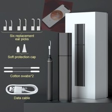Ear Wax Removal with Camera and Light- Wifi, Ear Cleaning 12 pc kit - Black