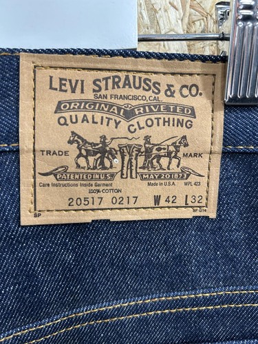 Levis 517 Straight Jeans W42 L32 Made in USA Indigo Blue Denim Vintage 70s 1981 - Picture 5 of 7